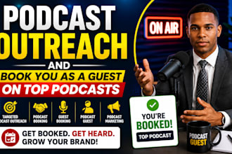 do podcast outreach and book you as a guest on top podcasts