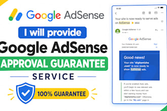 provide google adsense approval guarantee service