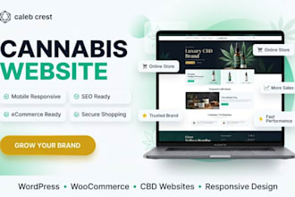 design cannabis website cbd website marijuana website