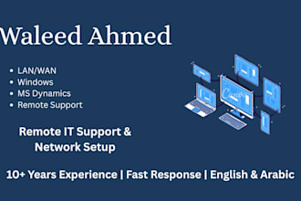 provide remote IT support, network setup and troubleshooting