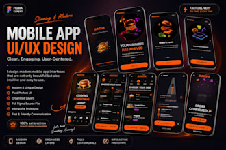 design a modern food delivery mobile app UI UX