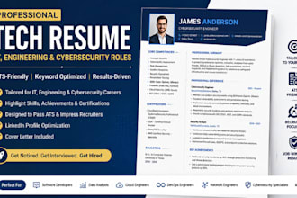 write tech resume, cv for IT, engineering and cybersecurity roles