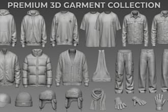 design realistic 3d clothing mockups for t shirts, hoodies and garments
