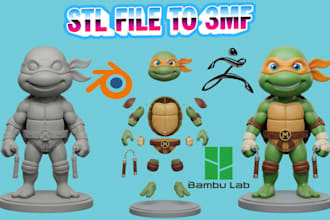 convert stl to 3mf split 3d model in bambu studio multicolor 3d printing