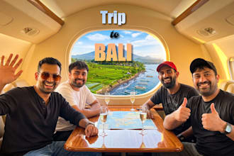design viral, high CTR youtube thumbnails for your travel vlog