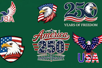design usa flag, american, patriotic logo  for your business