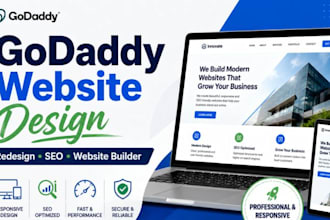 design godaddy website, godaddy redesign, godaddy SEO, godaddy builder
