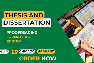 proofread and format your dissertation or thesis in apa 7 style
