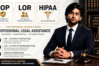 draft hipaa authorization, lop, and lor for personal injury