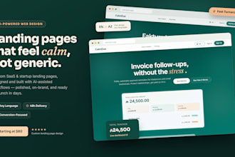 design and build a stunning saas or startup landing page
