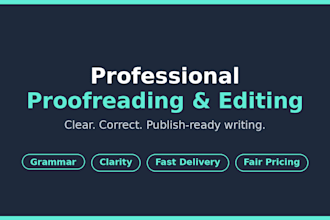 proofread and edit your writing for clarity and grammar