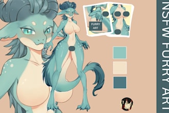 custom nsfw furry art fursona digital art furry ocs characters commission art