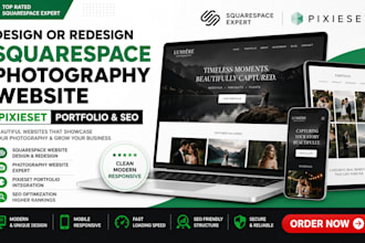 design redesign squarespace photography website pixieset portfolio and SEO