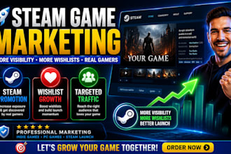 game marketing steam game promotion, steam game visibility, boost steam wishlist