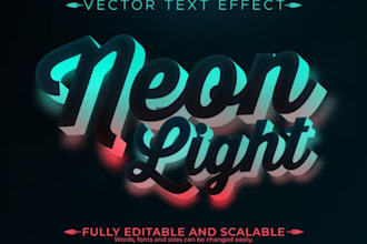 design a stunning 3d neon logo or neon sign for you