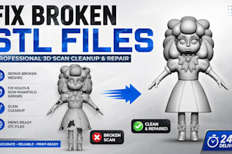 fix, repair, modify and optimize stl files for 3d printing