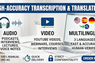 do transcription and translations for videos and podcasts