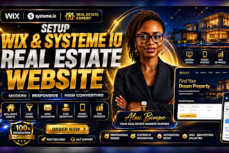 setup wix real estate website systeme io real estate website, systeme io website