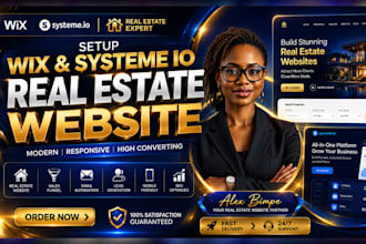 setup wix real estate website systeme io real estate website, systeme io website