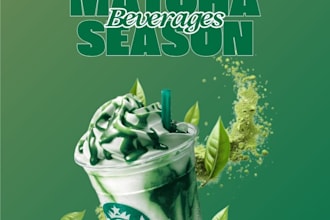 create premium food and drink advertisement posters for your brand