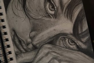 draw a realistic handmade sketch