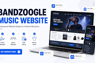 design bandzoogle website for musician artist band dj and podcast