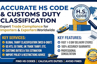 find hs codes and calculate customs duties