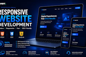develop responsive HTML CSS javascript websites