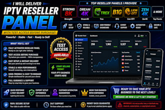 create reseller strong8k, xui panel, noos panel, 4k, trex panel, mega panel