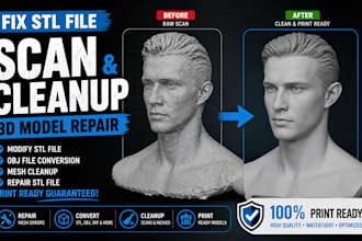 modify stl file obj file, convert mesh, and repair 3d printing