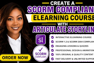 create a scorm compliant, elearning course with articulate storyline