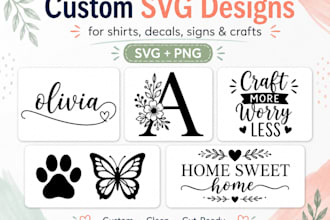 create custom svg designs for cricut and cutting machines