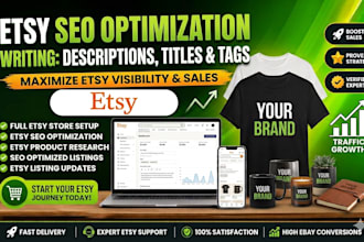 do etsy seo optimization writing description titles and tags to boost sales