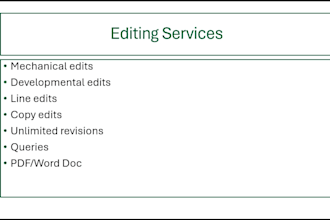 edit a portion of your novel or short story manuscript