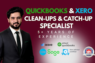 do accounting setup, bookkeeping cleanup and catchup in xero and quickbooks