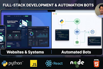 build custom websites, landing pages, web apps, and automation bots