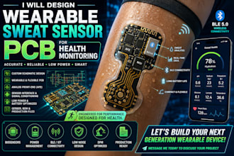 design wearable sweat sensor pcb for health monitoring