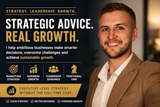 be your strategic marketing consultant, business advisor and fractional cmo