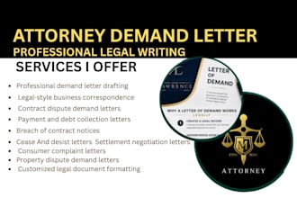 write a strong legal demand letter from an attorney perspective