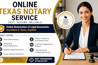 provide professional online texas notary services for legal documents