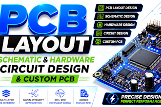 do schematic pcb, circuit design pcb layout and esp32, stm32 electronics circuit