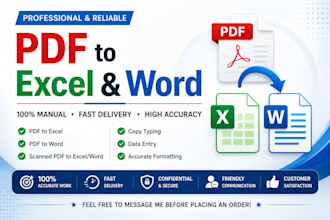 convert PDF to excel or word with high accuracy