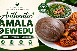 make authentic nigerian amala, ewedu, and gbegiri for your events and daily