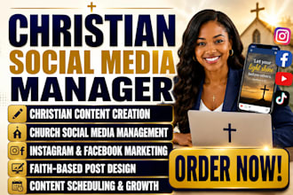 be your christian social media manager for church and faith based content