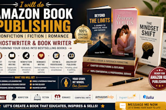 do amazon book publishing nonfiction fiction romance ghostwriter book writer