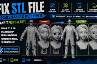 repair, edit, and split stl and obj files for 3d printing