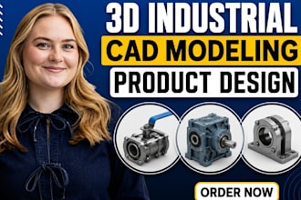 do 3d cad design, 3d cad model and rendering, industrial 3d cad product design