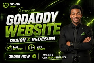 design godaddy website redesign godaddy website design develop godaddy website