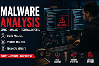 do malware analysis static, dynamic with technical reports or web site