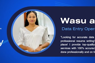 do expert resume writing and data entry